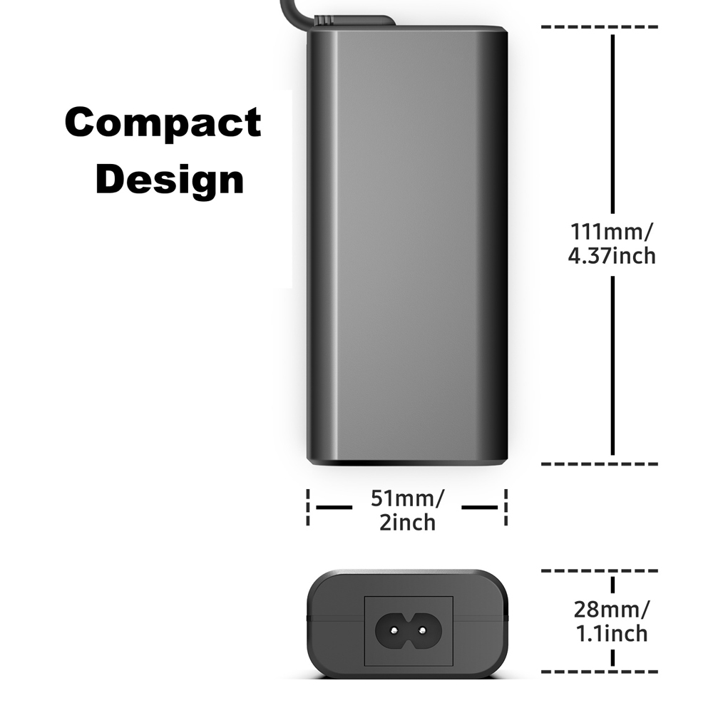 Origin Storage 65W USB-C AC Adapter with 8 output voltages for all USB-C devices up to 65W - UK Connections Alternative Image